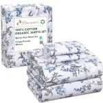 Ruvanti 100% Cotton Organic Percale Sheets Queen Size Crisp Cooling Bed Sheets For Hot Sleepers Deep Pocket 15" Soft Peach Finis