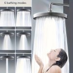 1PC Adjustable High Pressure Shower Head Top Spray 6-SPEED Large Sprinkler Pressurized Single Handheld Shower Head Rain Sprinkle
