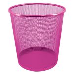 : M900 Wire Mesh Metal Round Waste Bin Pink