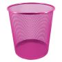 : M900 Wire Mesh Metal Round Waste Bin Pink