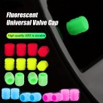 8 12PCS Fashion Fluorescent Tire Valve Stem Caps Motorcycle Car Tire Valve Stem Caps Decorative Tire Valve Caps Luminous Assorte