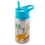 Stainless Steel Water Bottle With Flip Top Lid - Dinosaur