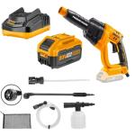 Ingco - Pressure Washer With Accessories And 6.0AH Battery Charger Combo