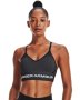 Women's Ua Seamless Low Longline Rib Sports Bra - Black / XL