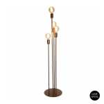 Atom Floor Lamp Sandpaper Black Gold Broze - Gold Bronze