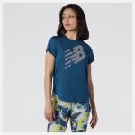 New Balance Printed Accelerate Short Sleeve - Lagoon - Medium