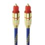 Gls Blue Mesh Gold Plated Fiber Toslink Optical Audio Cable 30M