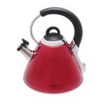 2.2L Whistling Kettle Red Beige Silver