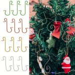 50PCS Christmas Ornament Hooks - Durable Metal Wire Assorted Colors Silvery Red Green Golden For Tree Decorations & Holiday Deco