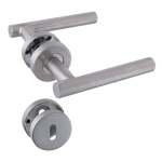 Straight Tail Stainless Steel Handles On Rosette