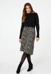 Womens Combination Dress In Black - Black Multi 2XL