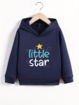 Littlestar Print Girl's Casual Comfy Long Sleeve Pullover Hoodie For Daily And Outdoor Wear Autumn And Winter Top