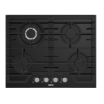 Defy Hob Gas 4 Burner Glass Fullcast Iron 65CM - DHG614