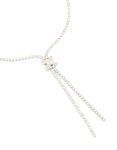 Silver Cubic Zirconia Knotted Y-necklace