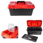Tork Craft HD Plastic Tool Box With Organizer 550MM Empty TCTB310