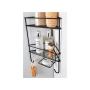 Shower Caddy Corner Organiser 2 Tier Steelcraft Black W27.3CMXD14.8CMXH37CM