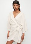 Superbalist Linen Blend Wrap MINI Dress - Neutral