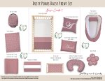 Cot Duvet Bedding Dusty Pinks Daisy Print Set
