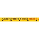 Tork Craft Covid 19 - 800MM X 80MM Social Distancing Strips - Yellow