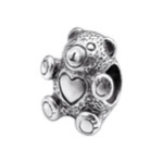 C1147-C9092 - 925 Sterling Silver Teddy Bear European Charm Bead
