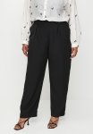 Plus Tailored Carrot Leg Pants In Black - Black