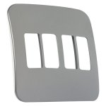 Four Single Module Vertical Cover Plate - Silver - Buy Online At 7 Triple 7