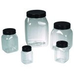 Burkle Wide Neck Can 50 Ml Square Petg Clear With Closure