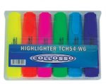 Highlighters Chisel Tip - Wallet Of 6