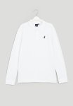 Polo Boys Robert Long Sleeve Golfer - White