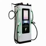 Commercial Dc Ev Charging Station With Dual Output And Cable Management