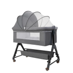 Ashcomonline Multi-functional Portable Newborn Folding Baby Crib Convertible Crib