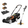 Worx Lawn Mower & Weed Eater Combo 20V/40V Kit