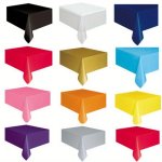 1-3PCS Plastic Disposable Tablecloths - Solid Color Machine Made Rectangular Shape Thickened & Enlarged Party Decoration For Chr