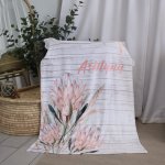 Fleece Blanket Woody Faded Protea