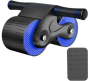 Ab Wheel Automatic Rebound Wheel Abdominal Roller Wheel With Knee Mat- Blue