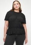 Edit Crushed Blouse Plus - Black