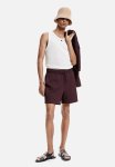Regular Fit Textured Sweatshorts - Plum Purple