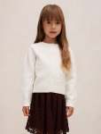 Daisy Girls Flower Cardigan - 10-12 Yrs Porcelain