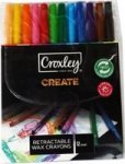 Create Retractable Wax Crayons Wallet Of 12 Colours