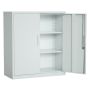 Steel Swing Door Small Size Filing Cabinet Storage Cupboard With Lock - Light Grey