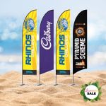 4 X Outdoor 2M Sharkfin Banners