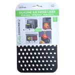 Silicone Reusable Air Fryer Liner Black 2 Piece