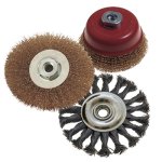 Tork Craft Wire Brush Set 3PC 100MM Twisted Knot Wheel