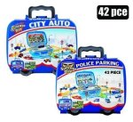 Boys Playset Parking Storage City 42PC Marketplace Brits Bros