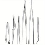 6PCS/PACK Cooking Tweezers 30.48 Cmand 16.0CM Stainless Steel Kitchen Tweezers Set MINI Tongs Professional Chef Tweezers Used Fo