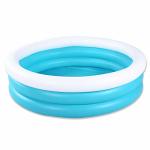 Inflatable Kiddie Pool 60"X16" Thick Guardrail Swimming Pool For Kids Blue & White Blow Up Pool For Kids Indoor Party Games Wadi