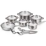 Smte Set Of 15 Piece Stainless Steel Cookware With Keychain