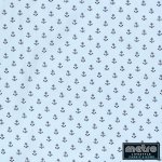 100% Tton Print Nautical 15529-003 Baby Blue