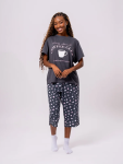 Coffee Club Print Pyjama Set - L Grey