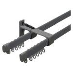 Curtain Track Double Charcoal 2.5M